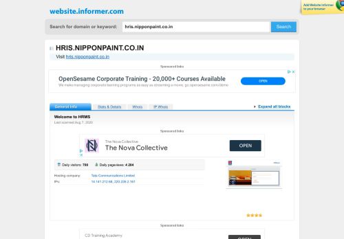 
                            6. hris.nipponpaint.co.in at WI. Welcome to HRMS - Website Informer