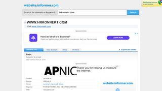 
                            2. hrkonnekt.com at Website Informer. Login. Visit Hrkonnekt.