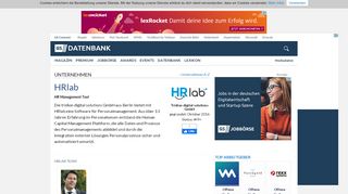 
                            10. HRlab - Unternehmensprofil | Gründerszene