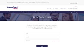 
                            12. HRM Portal Login - LeasingTeam Group