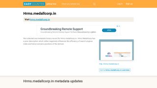 
                            4. Hrms Medallcorp (Hrms.medallcorp.in) - Login Page - Easy Counter