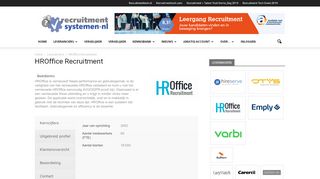 
                            7. HROffice Recruitment - Recruitmentsystemen.nl