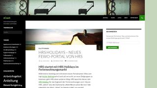 
                            9. HRS Holidays - das neue Fewo-Portal von HRS | eCoach