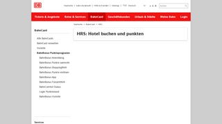 
                            10. HRS: Hotel buchen und bahn.bonus Punkte sammeln - Deutsche Bahn