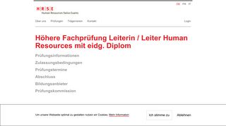 
                            7. HRSE - Höhere Fachprüfung Leiterin/Leiter HR - Examen.ch