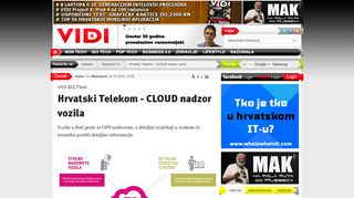 
                            11. Hrvatski Telekom - CLOUD nadzor vozila / Business 3.0 / Lifestyle ...