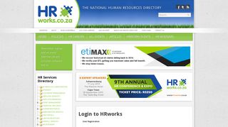 
                            8. HRworks.co.za - A National Human Resources Directory - User Login