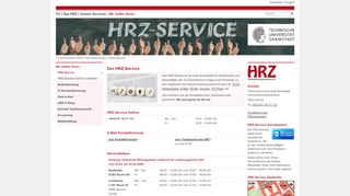 
                            8. HRZ Service – Hochschulrechenzentrum ... - HRZ TU Darmstadt
