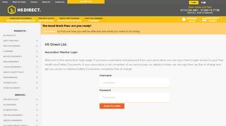 
                            2. HS Direct | Association login Page