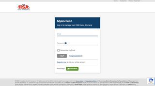 
                            12. HSA Home Warranty: Login - MyAccount