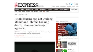 
                            10. HSBC banking app not working: Mobile and internet banking down ...