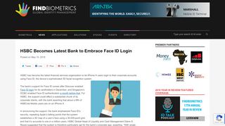
                            9. HSBC Becomes Latest Bank to Embrace Face ID Login - FindBiometrics