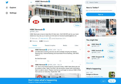 
                            7. HSBC Bermuda (@HSBC_BDA) | Twitter