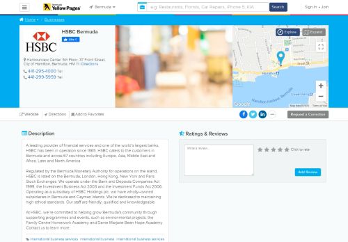 
                            9. HSBC Bermuda - eSite - Yabsta - Bermuda Yellow Pages