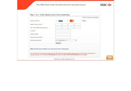 
                            11. HSBC CardNet - BillDesk