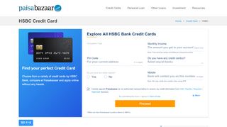 
                            9. HSBC Credit Card: Apply Online, Check Eligibility - Paisabazaar.com