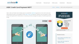 
                            12. HSBC Credit Card Payment NEFT - Paisabazaar.com