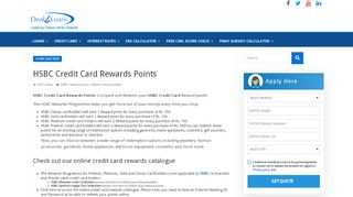 
                            8. HSBC Credit Card Rewards Points – Deal4loans