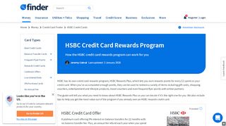 
                            11. HSBC Credit Card Rewards Program | finder.com.au