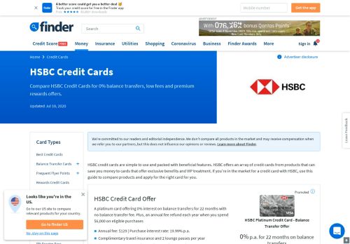 
                            8. HSBC Credit Cards Comparison & Reviews | finder.com.au