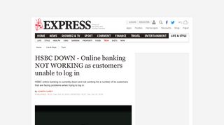 
                            11. HSBC down - Online banking not working as customers unable to log ...