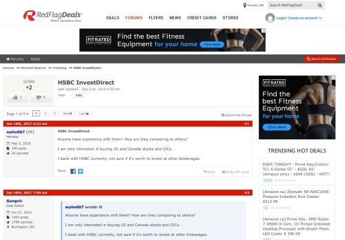 
                            7. HSBC InvestDirect - RedFlagDeals.com Forums