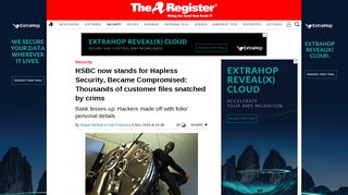 
                            9. HSBC now stands for Hapless Security, Became Compromised ...
