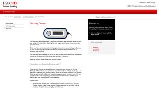
                            8. HSBC Private Banking - Security Device