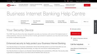 
                            2. HSBC Security Device | Business Banking | HSBC UK