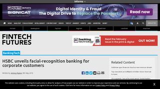 
                            13. HSBC unveils facial-recognition banking for corporate customers ...