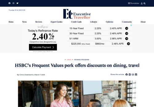
                            11. HSBC's Frequent Values perk offers discounts on dining, travel ...