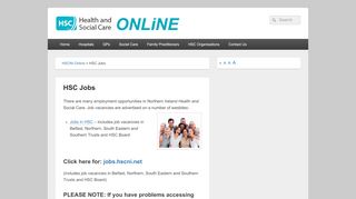 
                            5. HSC Jobs – HSCNI Online