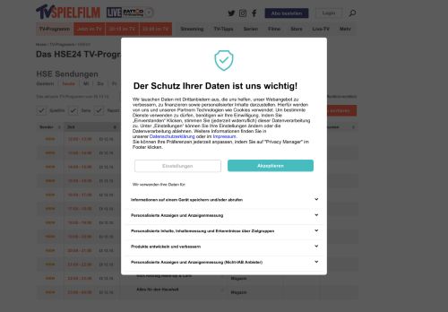 
                            2. HSE - Das HSE24 TV-Programm von heute - TV SPIELFILM