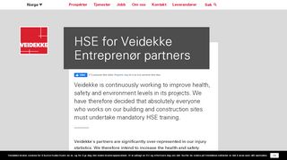 
                            3. HSE for Veidekke Entreprenør partners - Sikkerhetskurs - Veidekke i ...