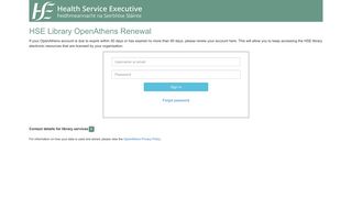 
                            7. HSE Library OpenAthens Renewal - OpenAthens Self Registration