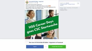 
                            9. HSG Career Days @ CSC Startwoche Come... - Universität St.Gallen ...
