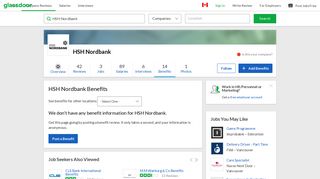 
                            8. HSH Nordbank Employee Benefits and Perks | Glassdoor.ca