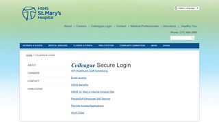 
                            9. HSHS St. Mary's Hospital | Colleague Secure Login