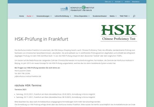 
                            10. HSK Prüfung - Konfuzius Institut Frankfurt am Main
