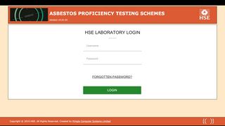 
                            12. HSL APTS : Login - Health and Safety Laboratory