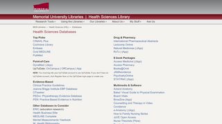 
                            9. HSL Databases - Memorial University Libraries