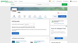 
                            10. HSS Employee Benefits and Perks | Glassdoor.ie