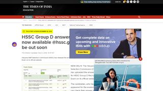 
                            10. HSSC Group D answer keys 2018 now available @hssc.gov.in; result ...