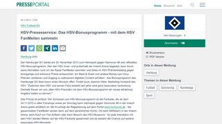 
                            4. ▷ HSV-Presseservice: Das HSV-Bonusprogramm - mit dem HSV ...