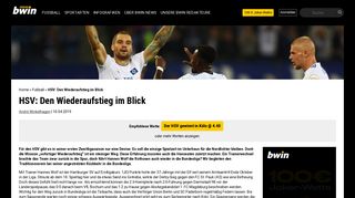 
                            10. HSV: Quoten, Wetten, Infos und Statistik für den Wiederaufstieg | bwin