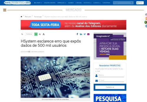 
                            5. HSystem esclarece erro que expôs dados de 500 mil usuários ...