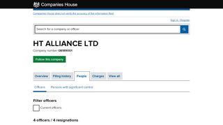 
                            3. HT ALLIANCE LTD - Officers (free information from Companies House)