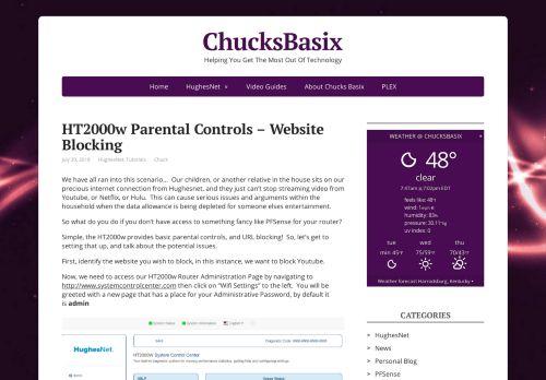 
                            10. HT2000w Parental Controls – Website Blocking – ChucksBasix