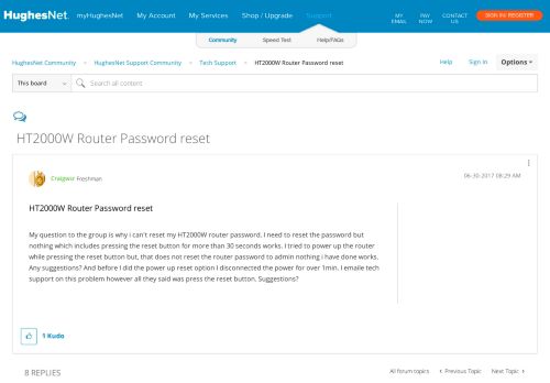 
                            1. HT2000W Router Password reset - HughesNet Community - 79218