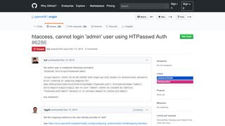 
                            5. htaccess, cannot login 'admin' user using HTPasswd Auth - GitHub